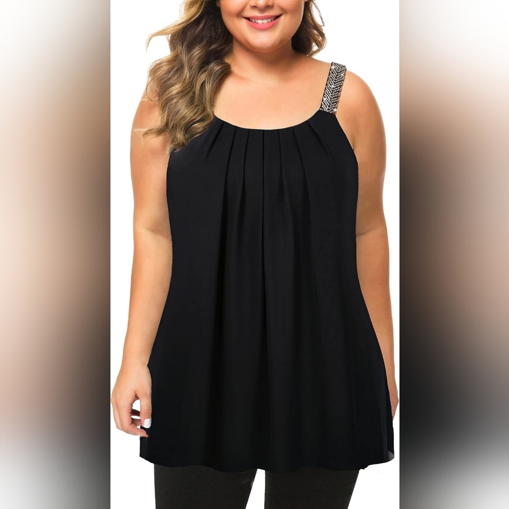 Maner Pleated Chiffon Cami